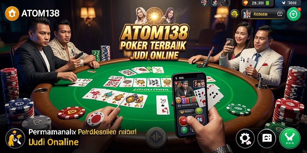 Tampilan mencolok gameplay Poker dari ATOM138.