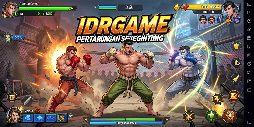 Tangkapan layar menunjukkan aksi pertarungan seru di IDRGAME.