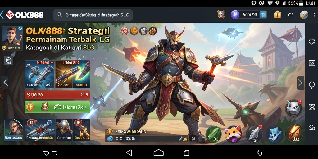 Screenshot utama OLX888 menampilkan aksi strategi mendebarkan.