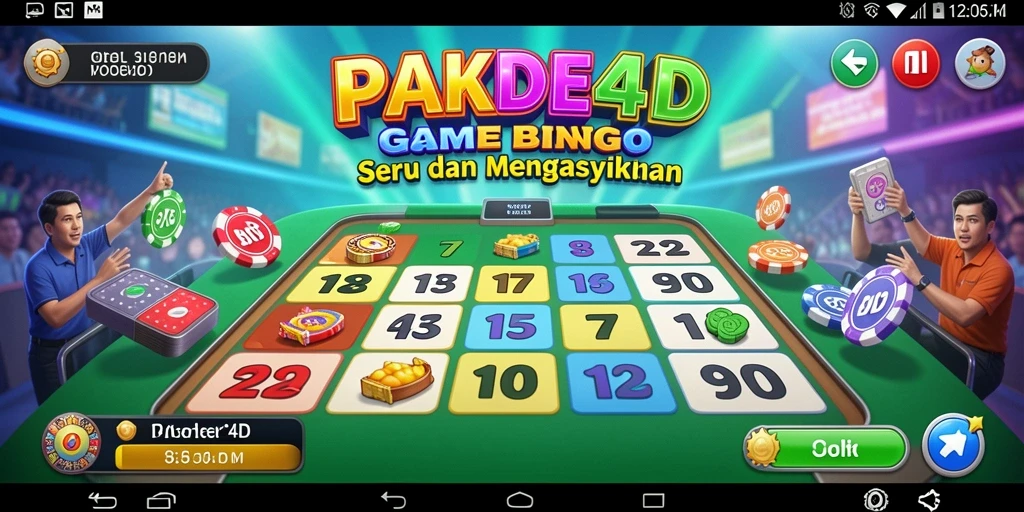 Tampilan screenshot utama PAKDE4D yang menampilkan gameplay Bingo yang mendebarkan.