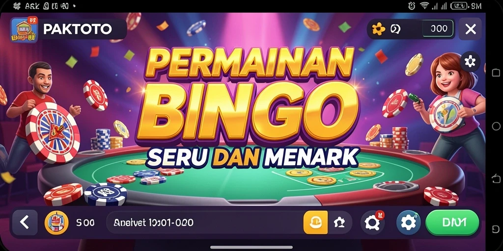Screenshot PAKTOTO menampilkan gameplay Bingo yang seru.