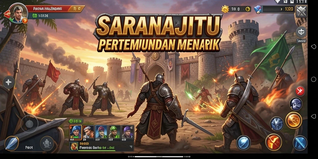 Tangkapan layar dari SARANAJITU menampilkan aksi pertahanan menara yang mendebarkan.